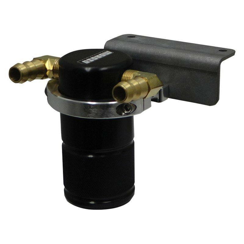 Moroso Separator, Air Oil, Catch Can, Small Body, Black Finish,  Dodge Challenger, Charger Hellcat, 15-19 - 85703