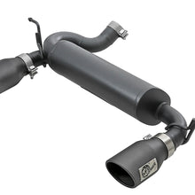 AFE Rebel Series 2-1/2 IN 409 Stainless Steel Axle-Back Exhaust System w/ Black Tips - 49-48061-B