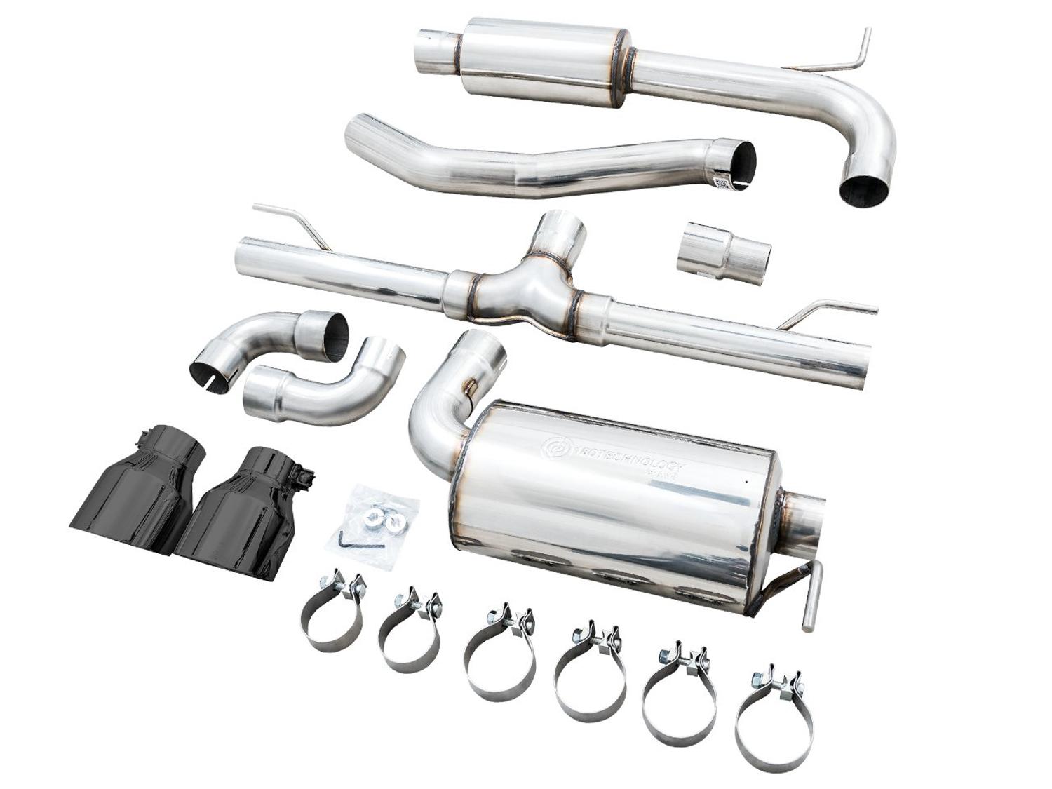AWE Touring Edition Catback Exhaust - Diamond Black Tips (2022-2023 Volkswagen MK8 GTI) - 3015-33658