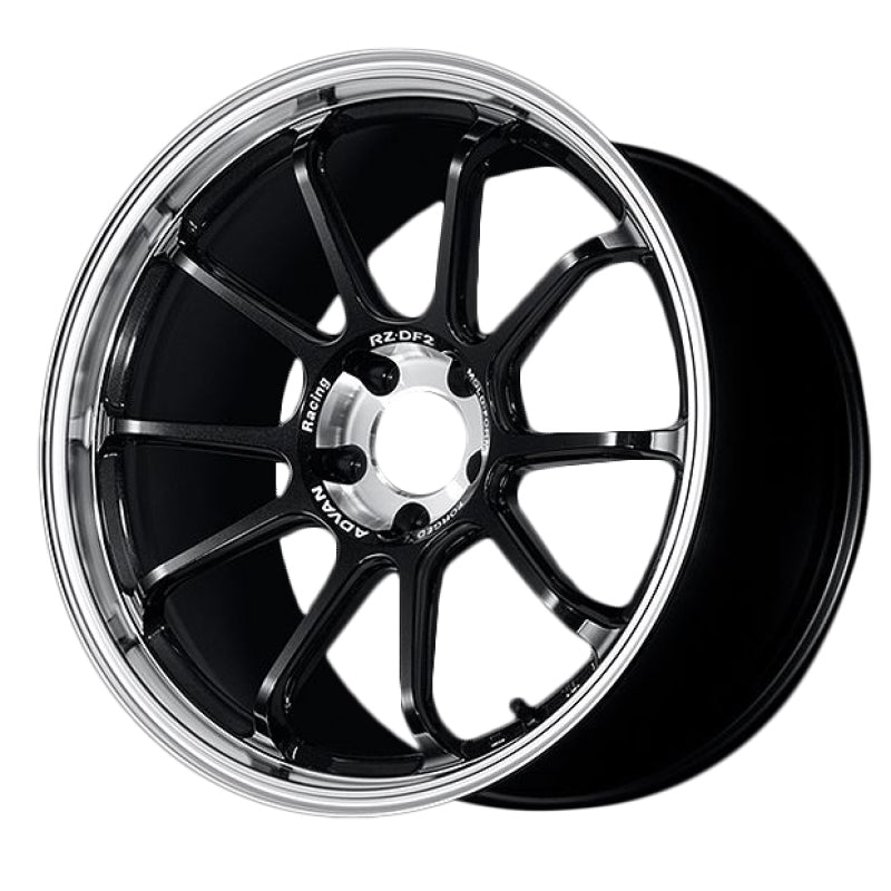 Advan RZ-DF2 19x9.5 +22 5x120 Diamond Cut & Racing Titanium Black Wheel - YAF9J22WDRTB