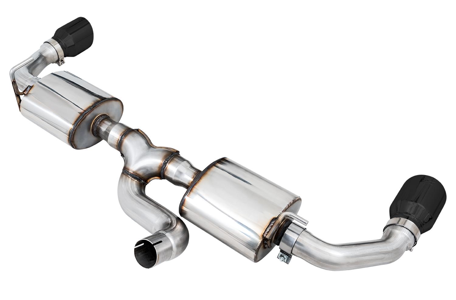 AWE Tread Edition Axleback Dual Exhaust for Jeep JL/JLU 3.6L/2.0T - Diamond Black Tips - 3015-33001
