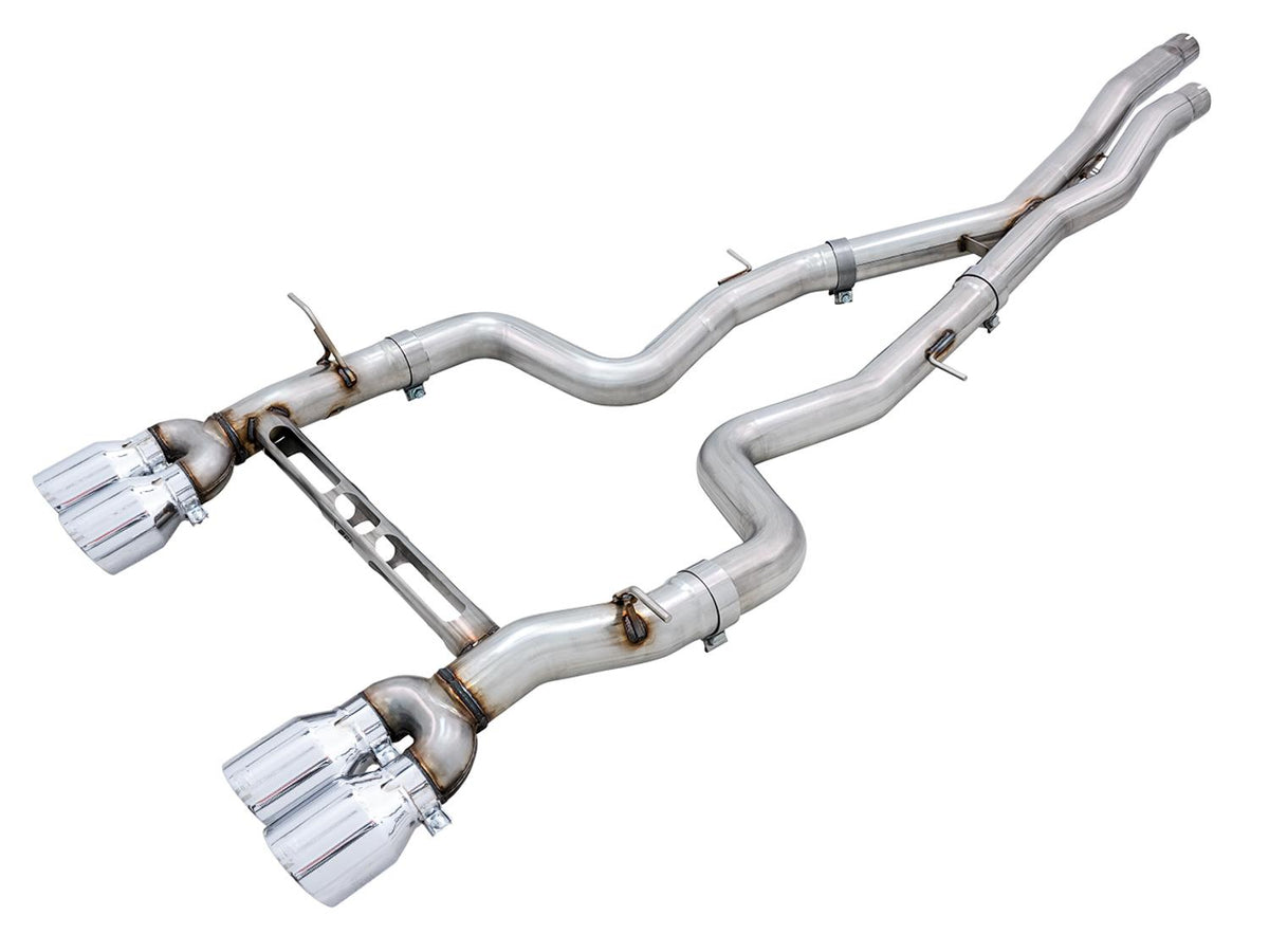AWE Track Edition Catback Exhaust for BMW F8X M3/M4 - Chrome Silver - 3020-42082