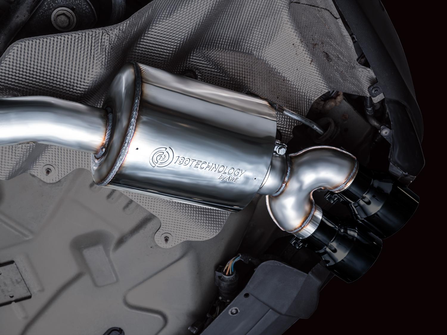 AWE Touring Edition Catback Exhaust - Diamond Black Tips (2020-2026 Explorer ST) - 3015-43625