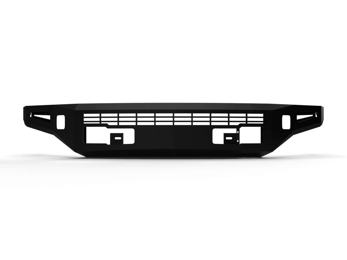 ICI Front Bumper 45lb shell, reinforced 3/16 inch 5052 Aluminum plating - steel brackets (2017-2022 Ford Superduty) - AL-FBM14FDN