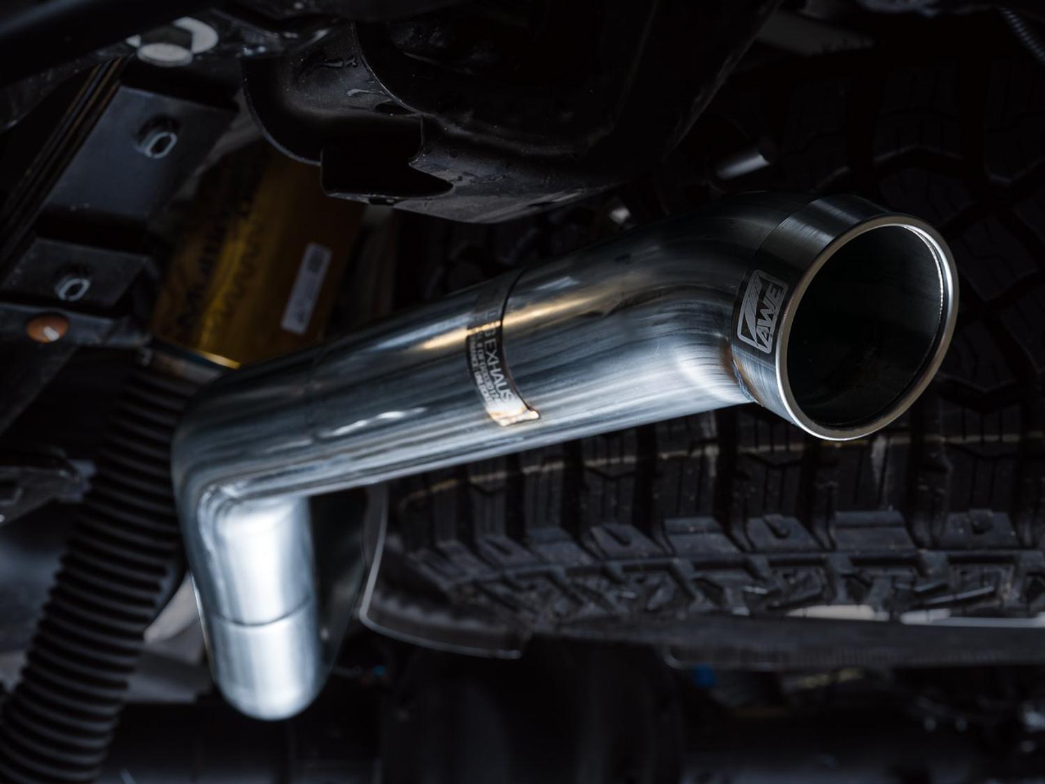 AWE 0FG Catback Exhaust - Dual Bashgaurd (No Tips) (2022-2023 GMC Silverado ZR2 / Sierra AT4X) - 3015-31972
