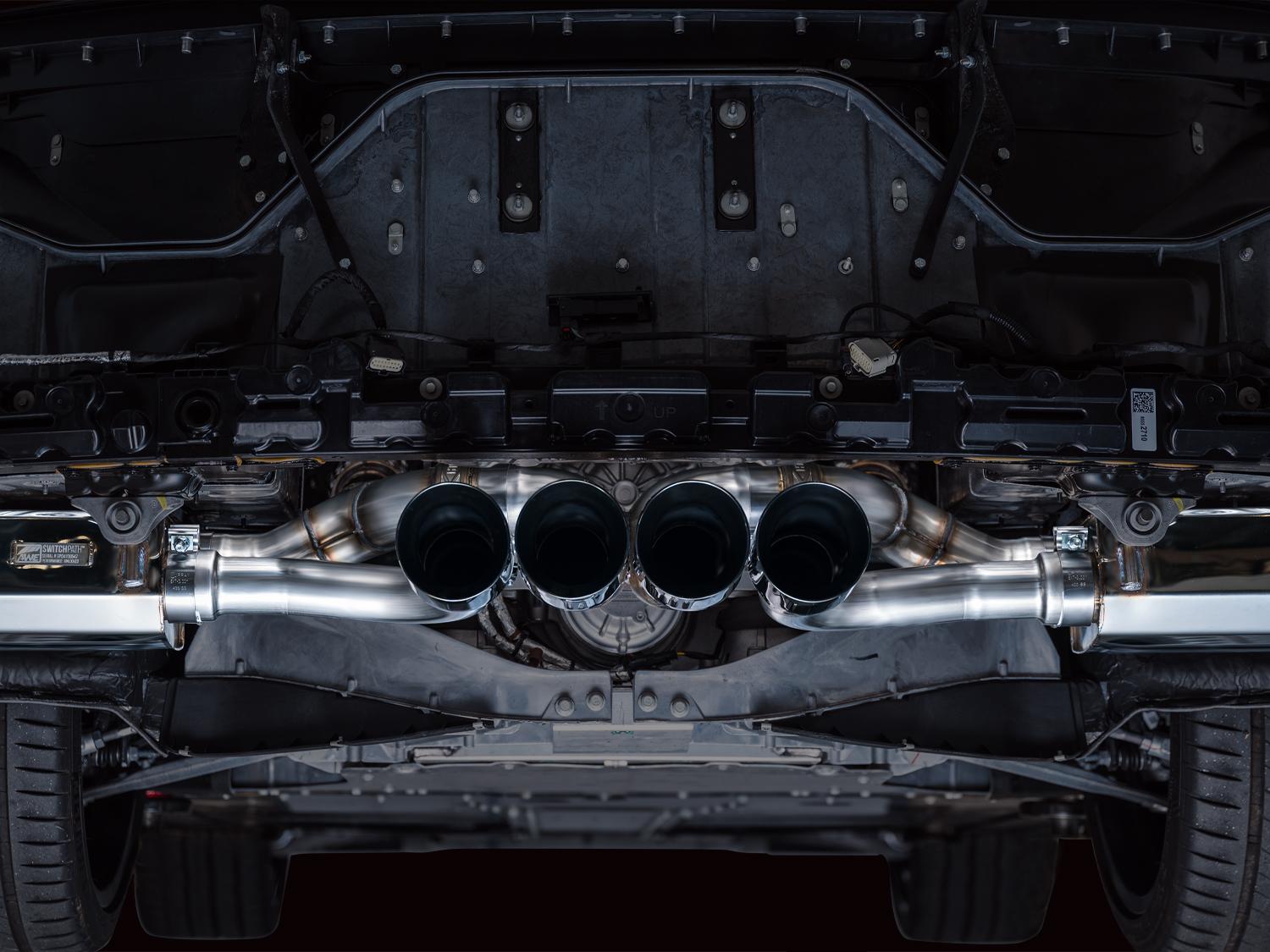 AWE SwitchPath Exhaust for C8 Corvette Z06 - Diamond Black Tips - 3025-43906