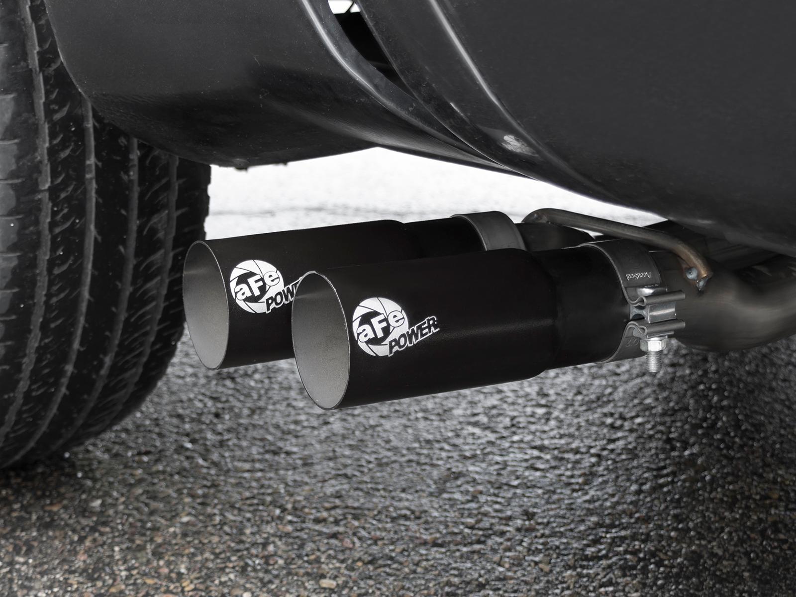 AFE Rebel Series 3 IN 409 Stainless Steel Cat-Back Exhaust System w/Black Tips (2004-2015 Titan, Titan, Titan, Titan, Titan) - 49-46124-B