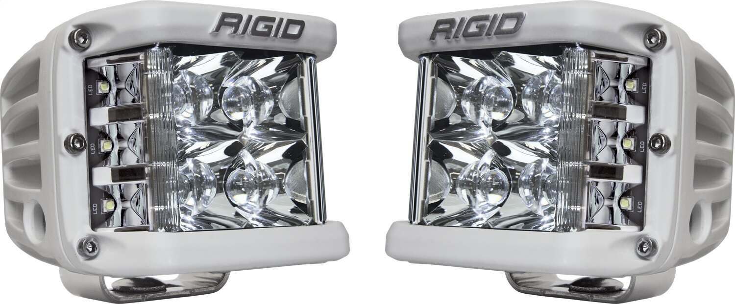 RIGID Industries Rigid D-Ss Pro Side Shooter, Spot Optic, Surface Mount, White Housing, Pair - 862213