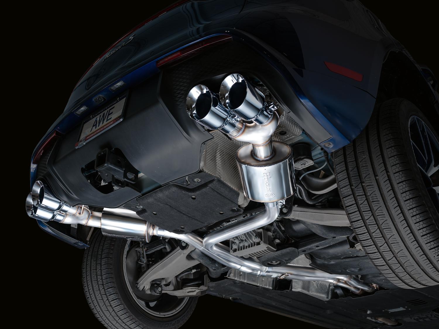 AWE Touring Edition Exhaust for '19-'21 Porsche Macan 3.0T/2.9TT - Chrome Silver - 3015-42951