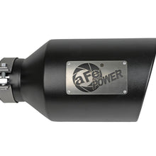 AFE MACH Force-Xp 409 Stainless Steel Clamp-on Exhaust Tip Black (4 IN Inlet x 8 IN Outlet x 15 IN L) - 49T40801-B15