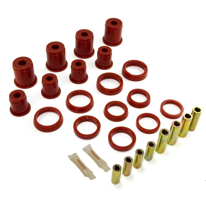 Rugged Ridge Suspension Control Arm Bushing Kit Front Red; 84-01 Jeep Cherokee Xj - 18362.01