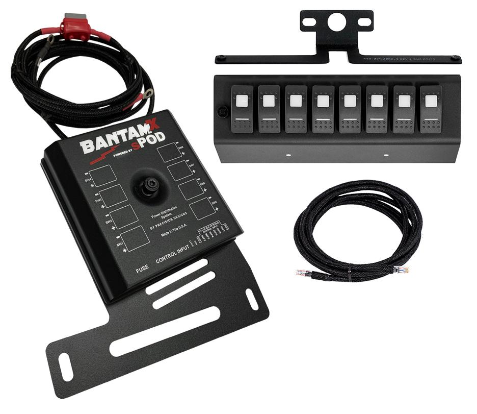 sPOD BantamX w/ Red LED Switch panel for JK 2007-2008 (2007-2008 Wrangler) - 870080