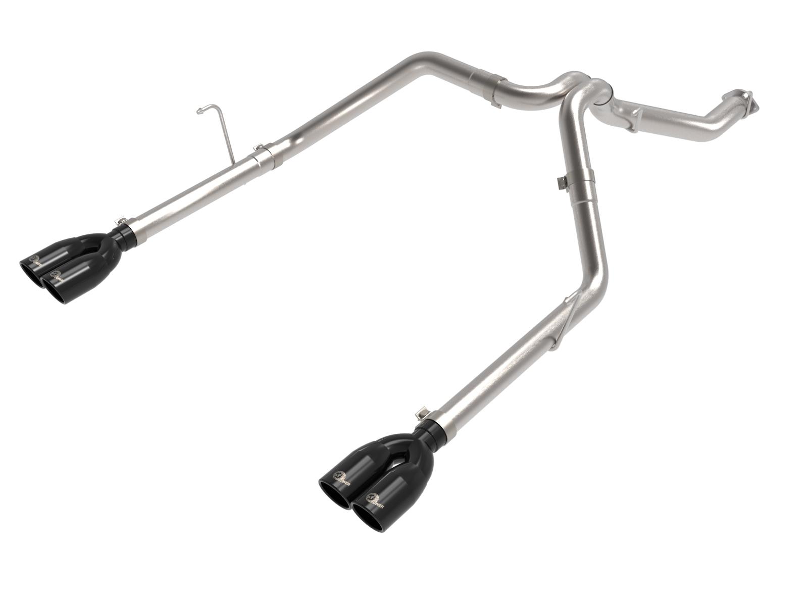 aFe Vulcan Series 3" to 2.5" 304 Stainless Steel DPF-Back Exhaust System - Black Tips (2021 Jeep Gladiator V6 3.0L (td)) - 49-38095-B