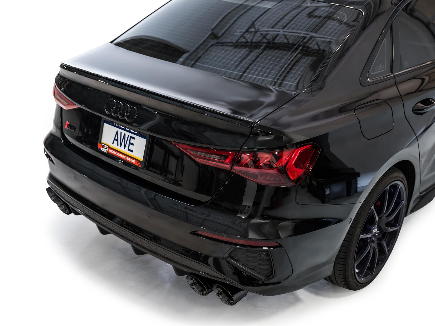 AWE Touring Edition Exhaust for Audi 8Y S3 - Diamond Black Tips - 3015-43897