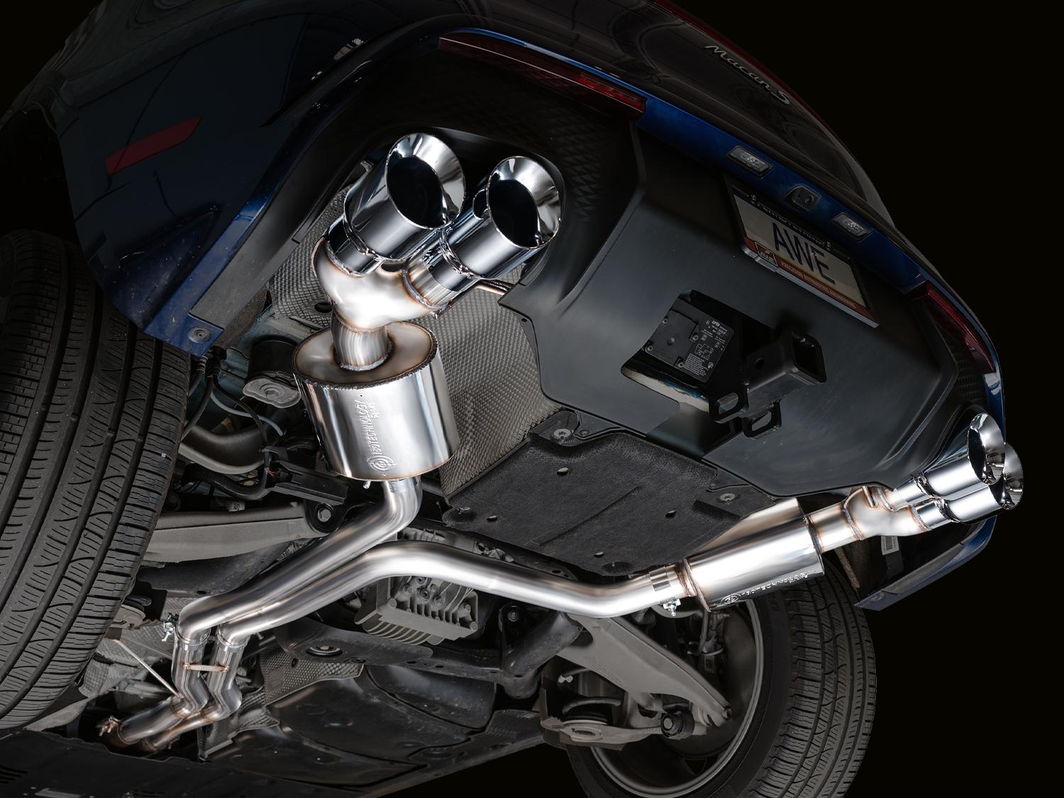 AWE Touring Edition Exhaust for '19-'21 Porsche Macan 3.0T/2.9TT - Chrome Silver - 3015-42951