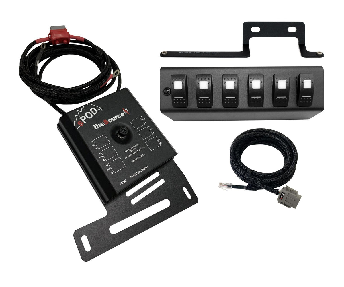 sPOD SourceLT w/ Amber LED Switch panel for JK 2009-2018 (2009-2018 Wrangler, Wrangler JK) - 873105
