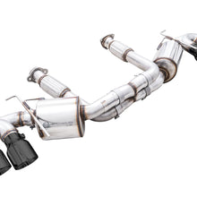AWE Touring Edition Exhaust - Quad Diamond Black Tips (2020-2024 Corvette C8) - 3015-43159