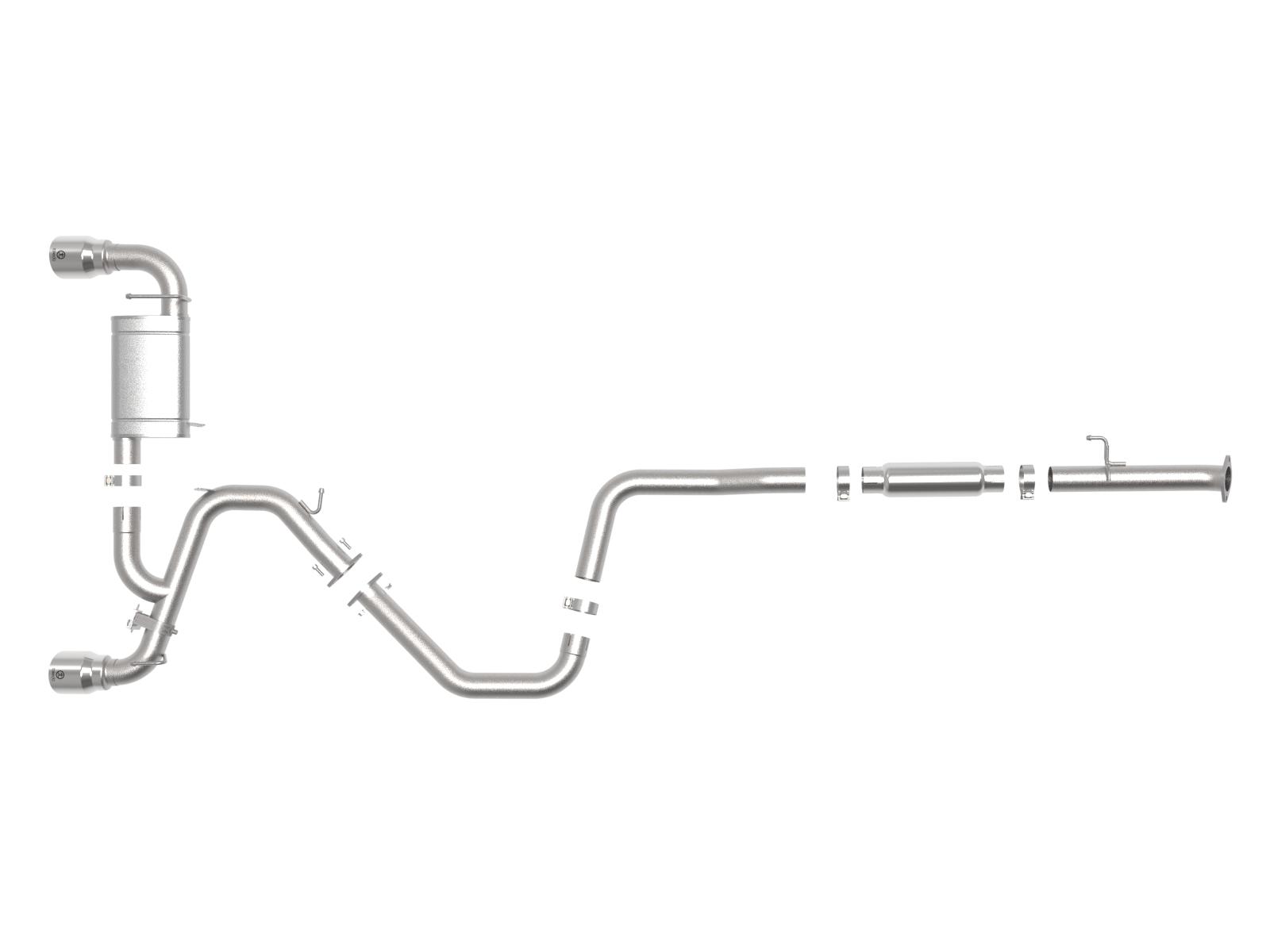AFE Cat-Back Exhaust System (2019-2020 Hyundai Veloster N L4-2.0L (t)) - 49-37008-P