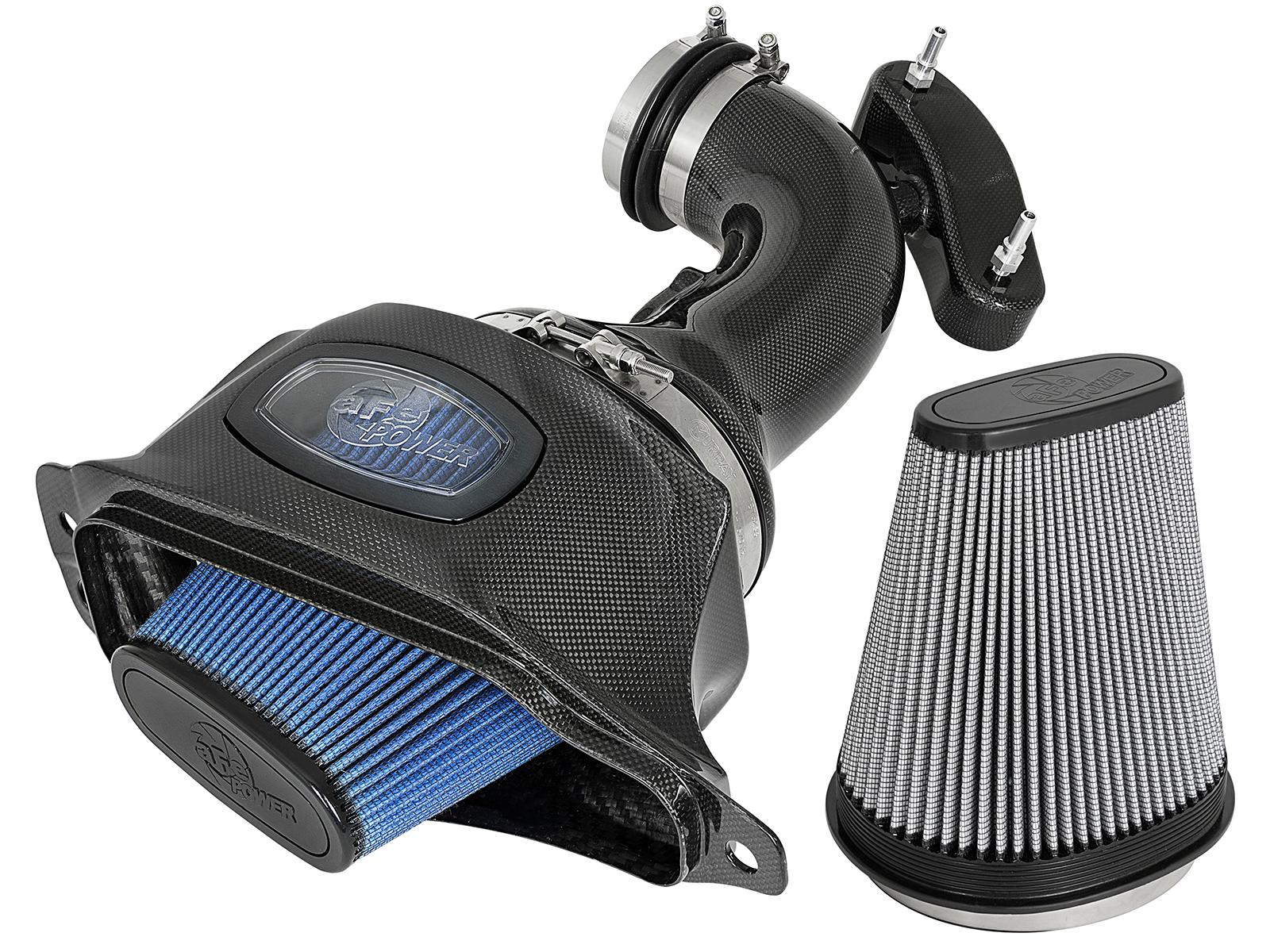 AFE 52-74201-C Black Series Momentum Carbon Fiber Cold Air Intake System w/Dual Filter Media (2014-2019 C7 Corvette)