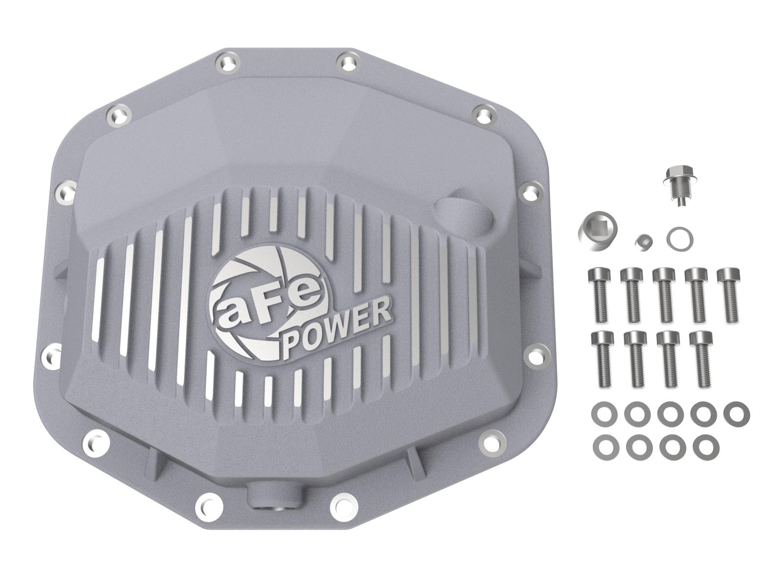 aFe Street Series Rear Differential Cover Raw w/ Machined Fins (2021-2022 Ram 1500 TRX (sc) (Dana M250)) - 46-71280A
