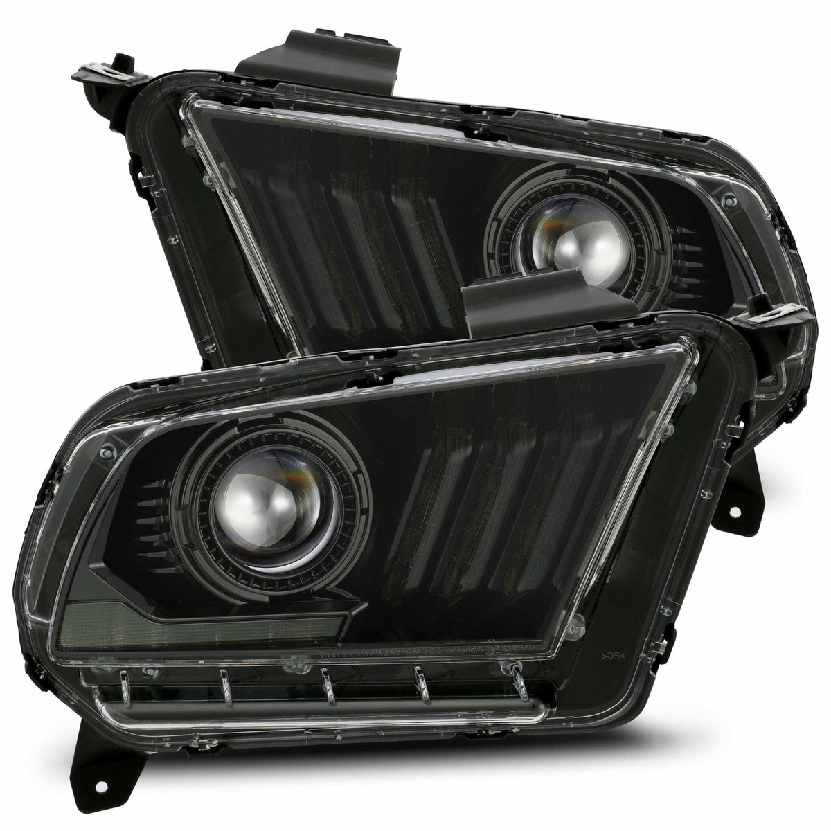 AlphaRex  Pro-Series Halogen Heads: Ford Mustang (10-14) - Matte Black (Set) (Ford Mustang (10-14)) - 880112