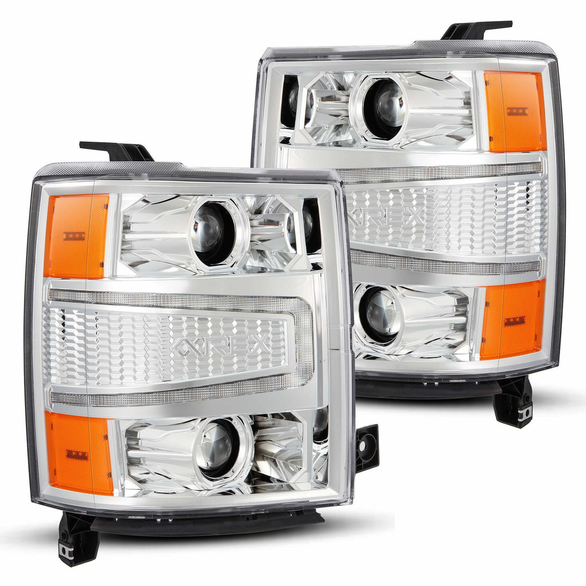 AlphaRex Projector Headlights Black (14-15 Chevrolet Silverado) - 880246