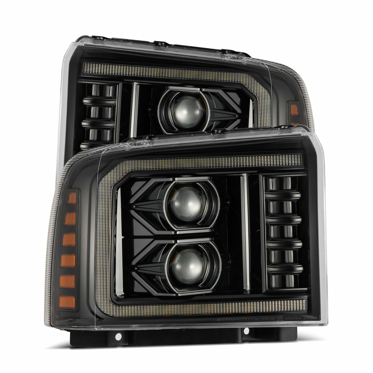 AlphaRex PRO-Series Halogen Projector Headlights Alpha-Black (2008-2010 Ford Super Duty / Excursion) - 880314