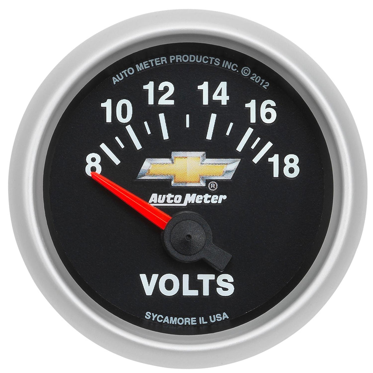 Auto Meter 2-1/16" VOLTMETER, 18V, ELECTRIC, CHEVY GOLD BOWTIE - 880444