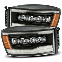 AlphaRex Led Projector Headlights Plank Style Design Black (2006-2009 Ram 1500, Ram 2500, Ram 3500) - 880536