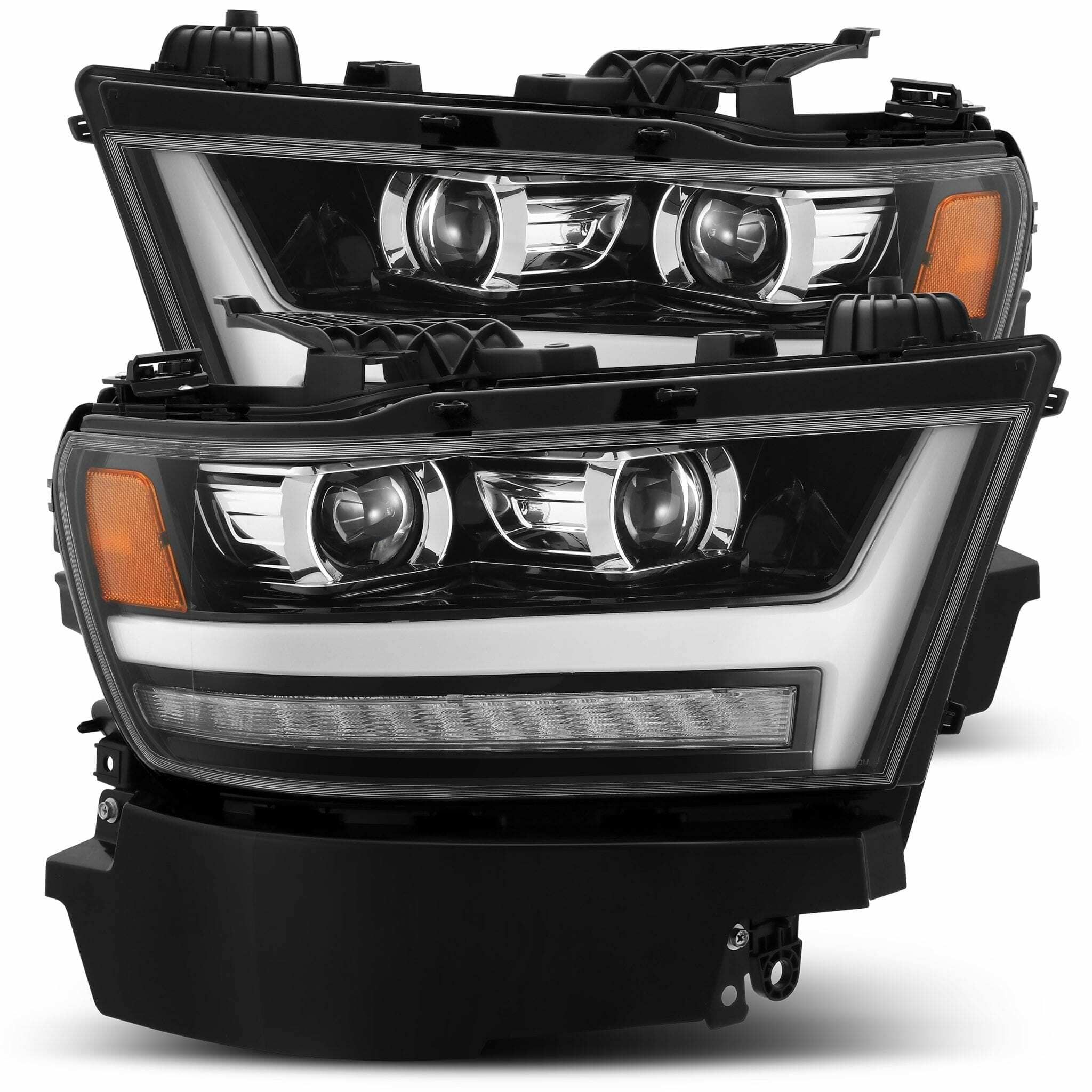 AlphaRex Projector Headlights Jet Black (19-22 Dodge Ram 1500) - 880545