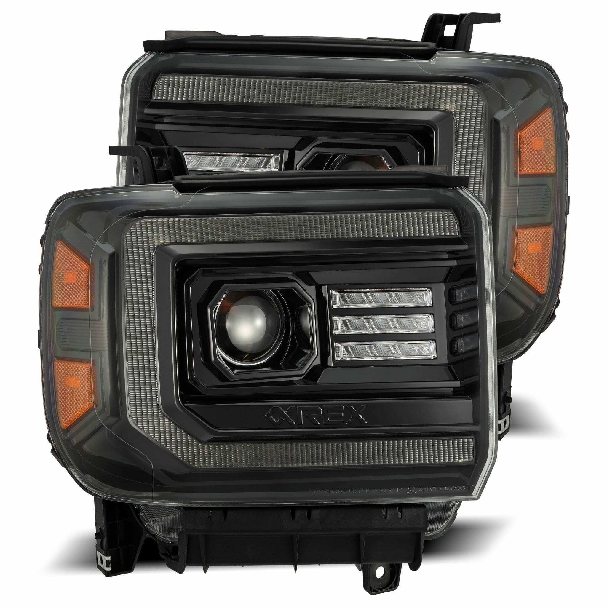 AlphaRex Projector Headlights Alpha-Black (14-18 GMC Sierra) - 880612