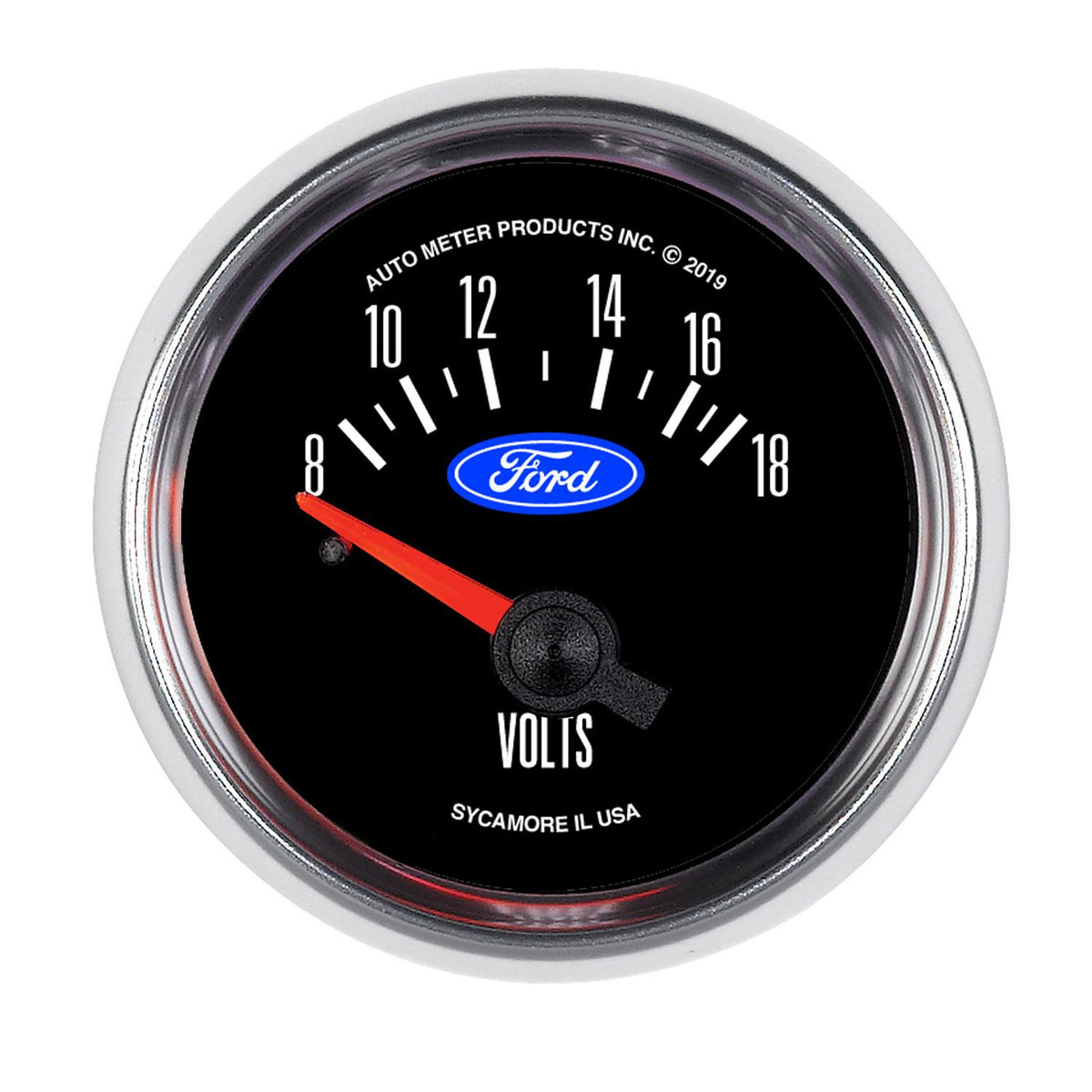 Auto Meter Gauge, Voltmeter, 2 1/16", 18V, Elec, Ford Racing - 880823