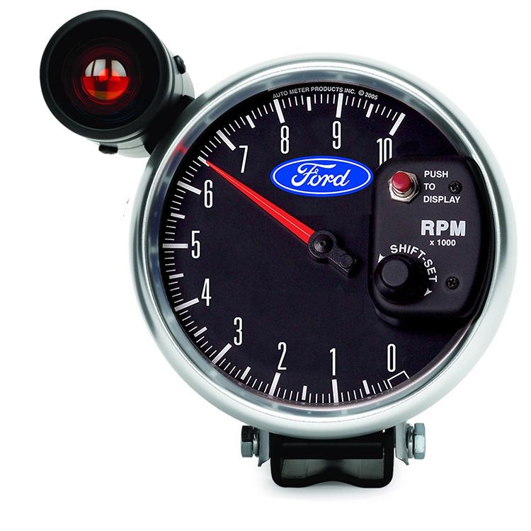 Auto Meter Gauge, Tachometer, 5", 10K Rpm, Pedestal W/ Ext. Shift-Lite, Ford - 880827