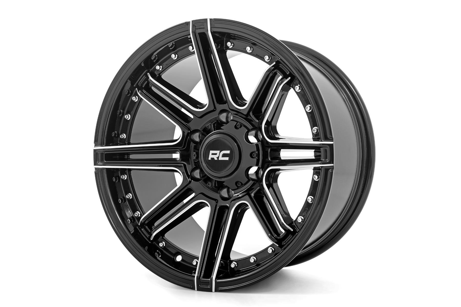 Rough Country 88 Series Wheel One-Piece Gloss Black 17x9 6x5.5 +0mm (1960-1998 K10 Pickup, C10 Pickup, Land Cruiser, Blazer, K20 Pickup, K25/K2500 Pickup, K15/K1500 Pickup, Jimmy, K15/K1500 Suburban, Wagoneer, Cherokee, J20, J10, K15 Suburban, Scout II, K