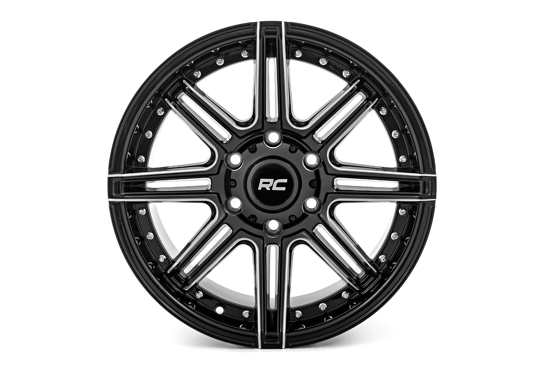 Rough Country 88 Series Wheel One-Piece Gloss Black 17x9 6x5.5 +0mm (1960-1998 K10 Pickup, C10 Pickup, Land Cruiser, Blazer, K20 Pickup, K25/K2500 Pickup, K15/K1500 Pickup, Jimmy, K15/K1500 Suburban, Wagoneer, Cherokee, J20, J10, K15 Suburban, Scout II, K