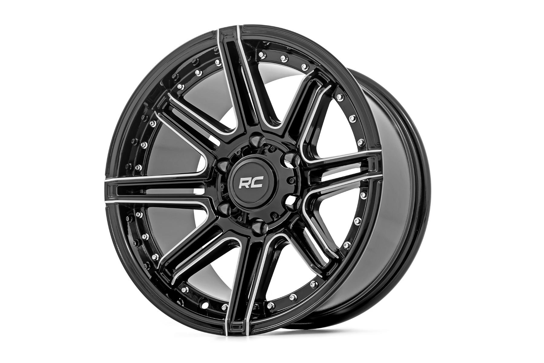 Rough Country 88 Series Wheel One-Piece Gloss Black 17x9 6x5.5 +0mm (1960-1998 K10 Pickup, C10 Pickup, Land Cruiser, Blazer, K20 Pickup, K25/K2500 Pickup, K15/K1500 Pickup, Jimmy, K15/K1500 Suburban, Wagoneer, Cherokee, J20, J10, K15 Suburban, Scout II, K