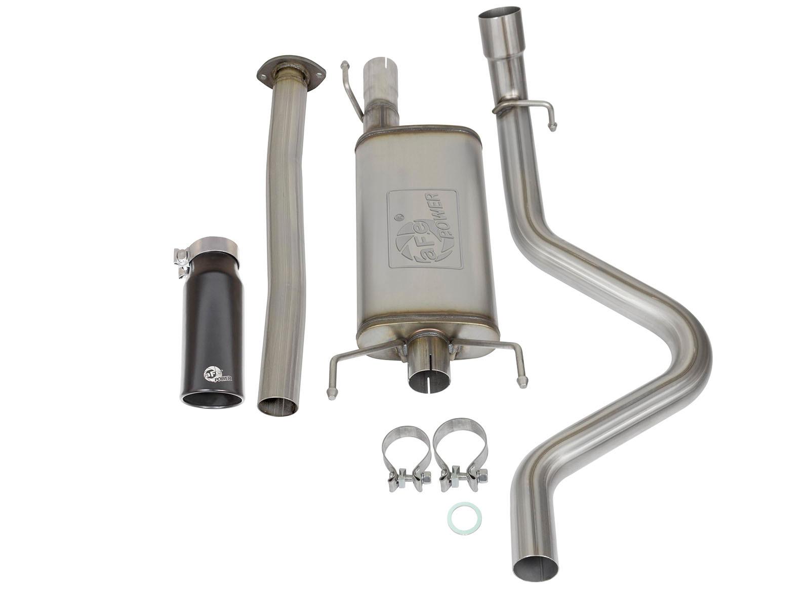 AFE MACH Force-Xp 2-1/2in 409 Stainless Steel Cat-Back Exhaust System w/Black Tip (2005-2012 Tacoma) - 49-46031-B
