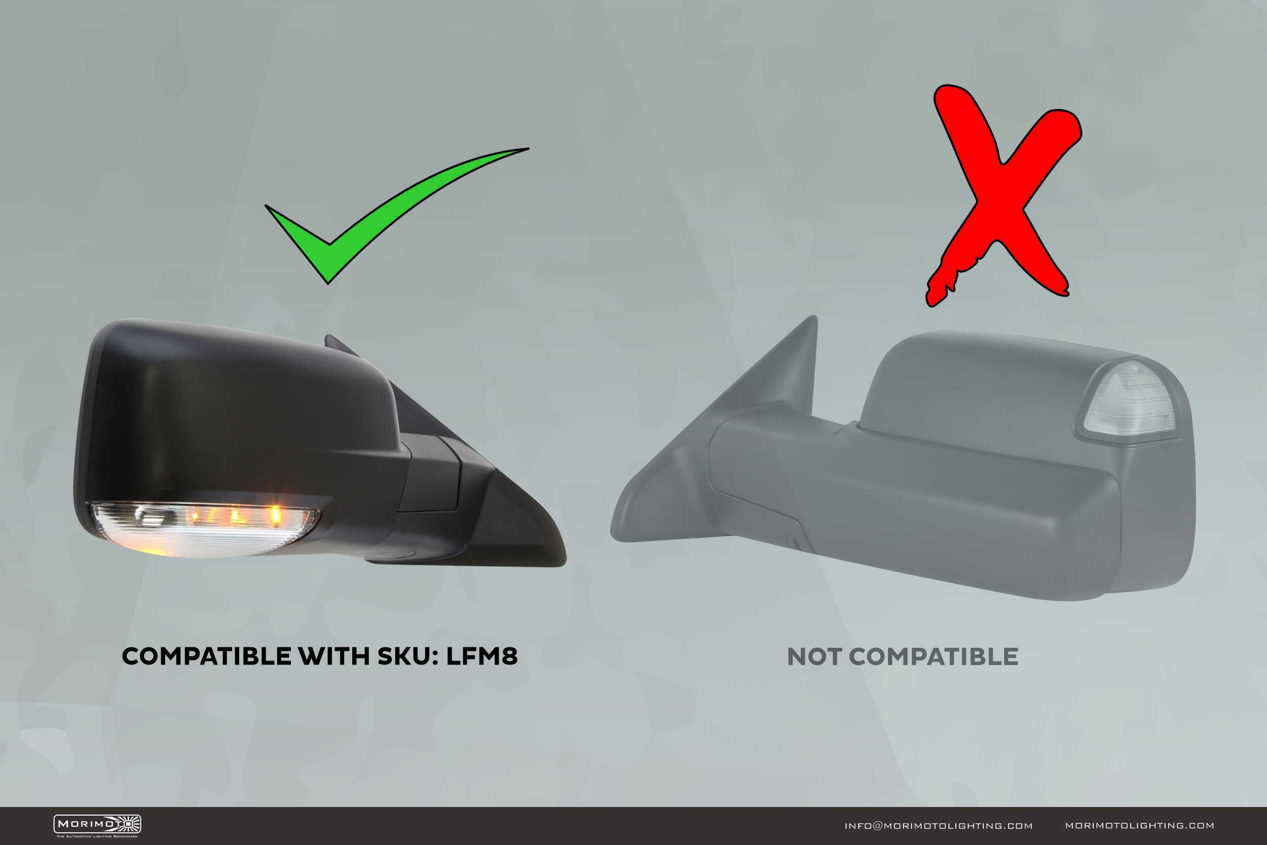 Morimoto XB LED Mirror Lights: Dodge Ram (09-18 / Underside / Pair) - LFM8