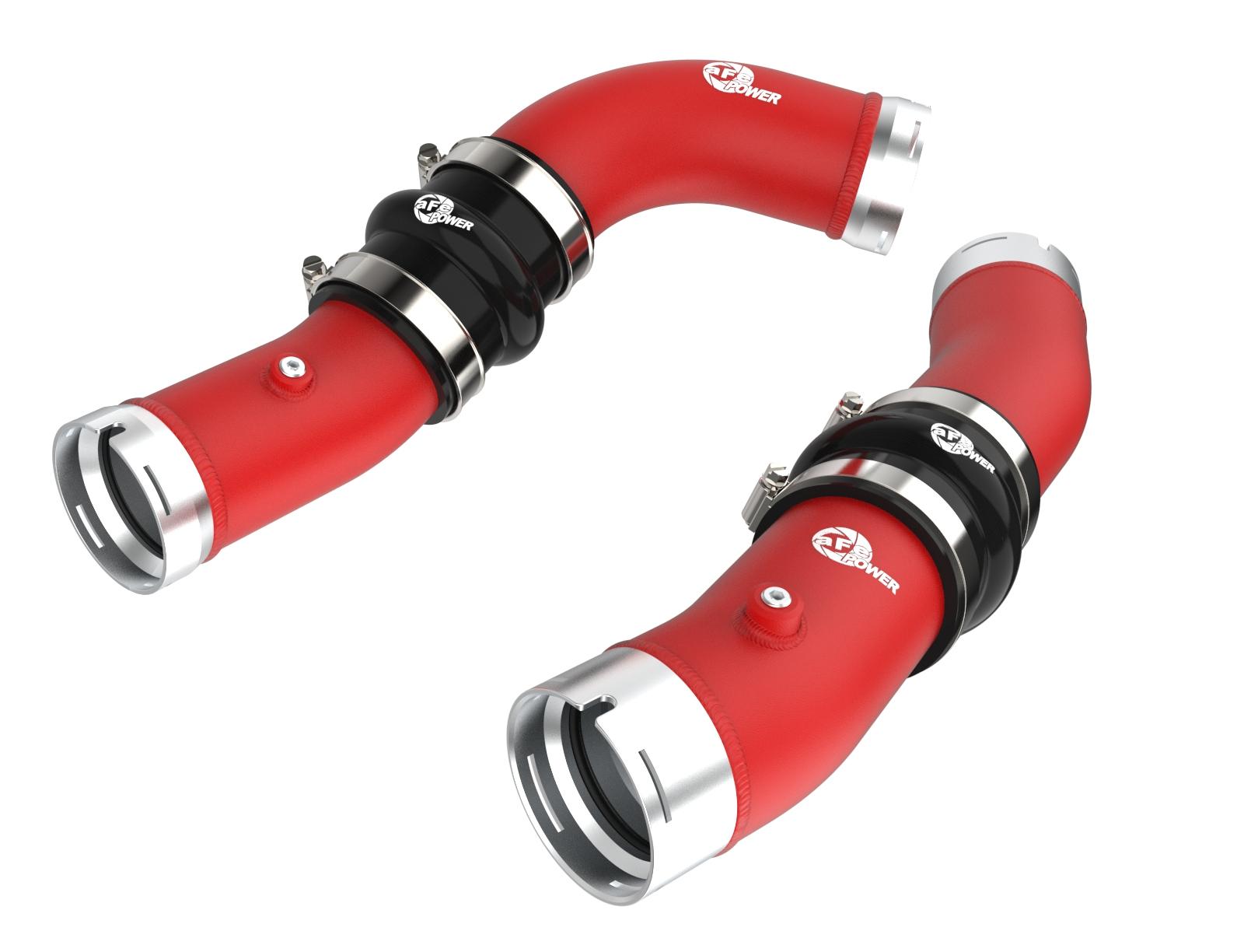 AFE BladeRunner 2-1/2 IN & 3 IN Aluminum Hot and Cold Charge Pipe Kit Red (2024 Land Cruiser , Tacoma) - 46-20724-R