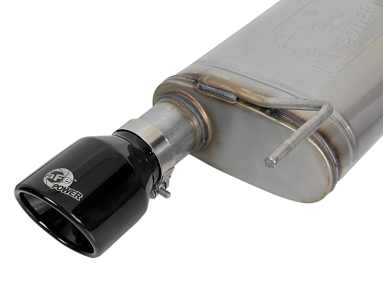 AFE 49-43105-B 2015-2017 Mustang GT 5.0L MACH Force-Xp 2-1/2" 409 Stainless Steel Axle-Back Exhaust System (Black Tips)
