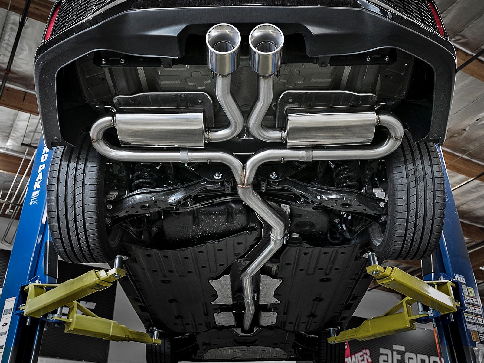 AFE Cat-Back Exhaust System (2017-2019 Honda Civic Si L4-1.5L (t)) - 49-36621-P
