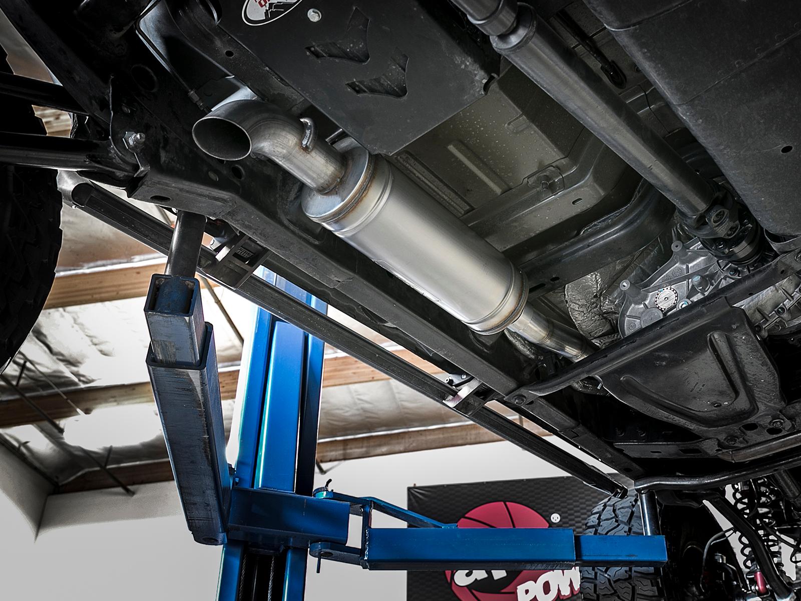 AFE ROCK BASHER 2-1/2 IN to 3 IN 409 Stainless Steel Cat-Back Exhaust System - 49-48069