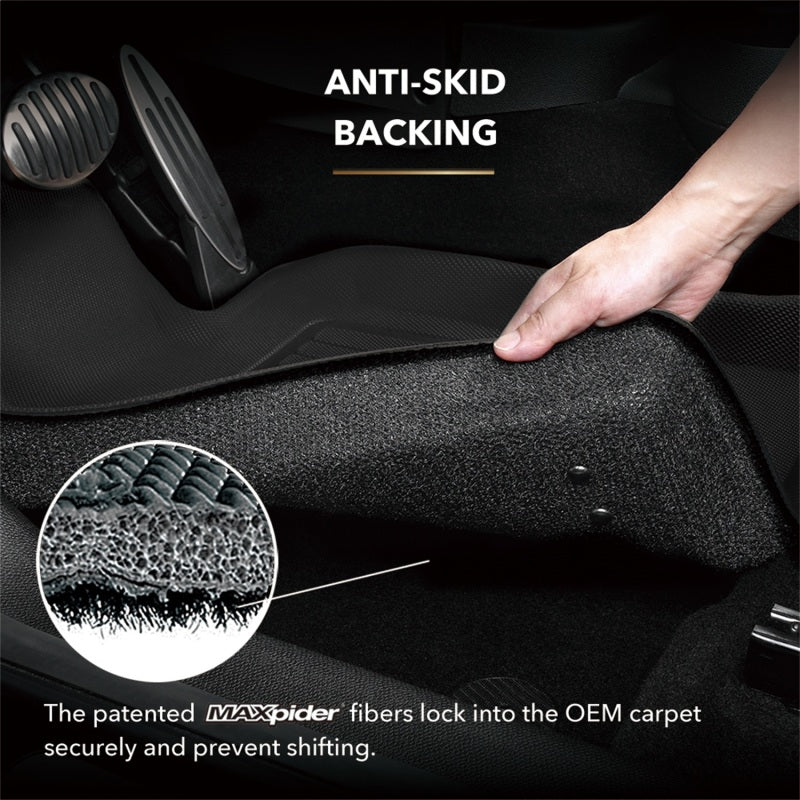 3D MAXpider 2014-2019 Mercedes-Benz S-Class W222 Kagu 1st & 2nd Row Floormats - Black