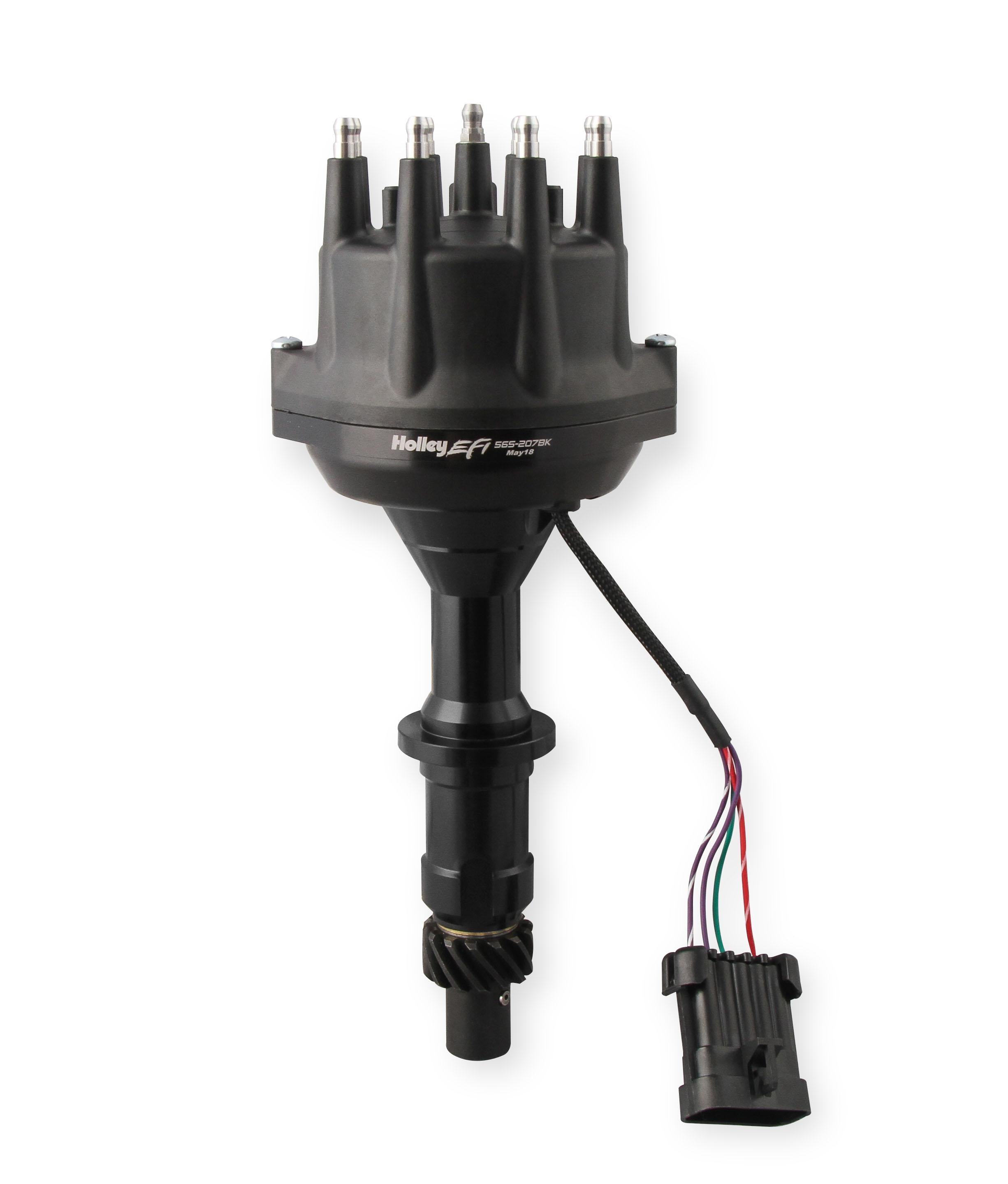Holley Dual Sync Pontiac Distributor, Black.  - 565-207BK