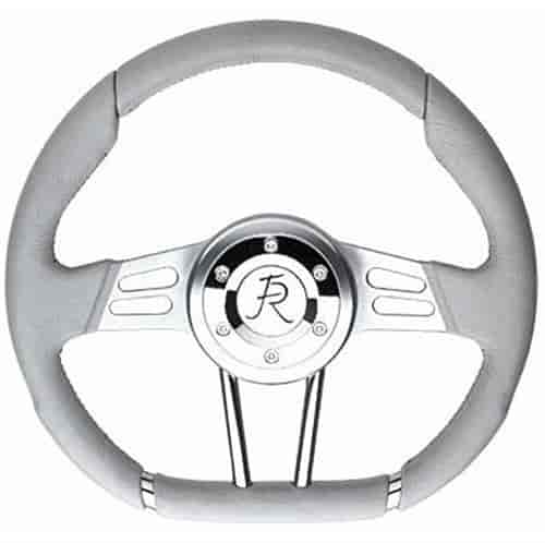 Flaming River Steering Wheel: D Shaped Wheel - Light Grey 13.5 inch - FR20130LG