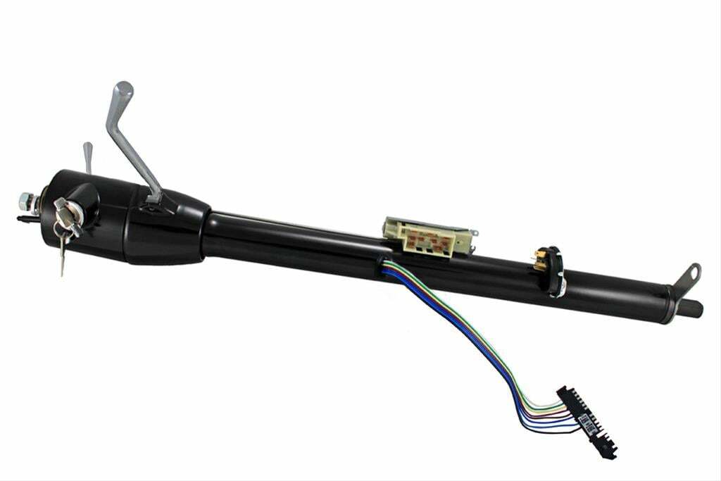 Flaming River GMC Key Column Shift Column1"48: GMC 1973-1987, Black Powdercoat - FR30106-48BK
