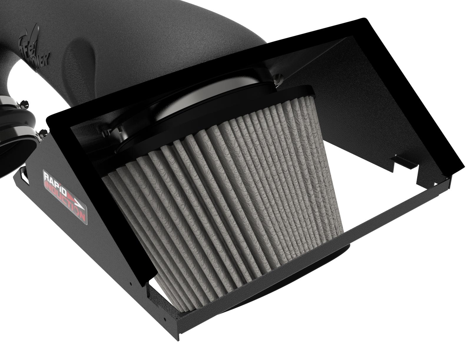 AFE Rapid Induction Cold Air Intake System w/ Pro DRY S Filter (2021-2025 Ford F-150 V6-3.5L (tt)) - 52-10010D