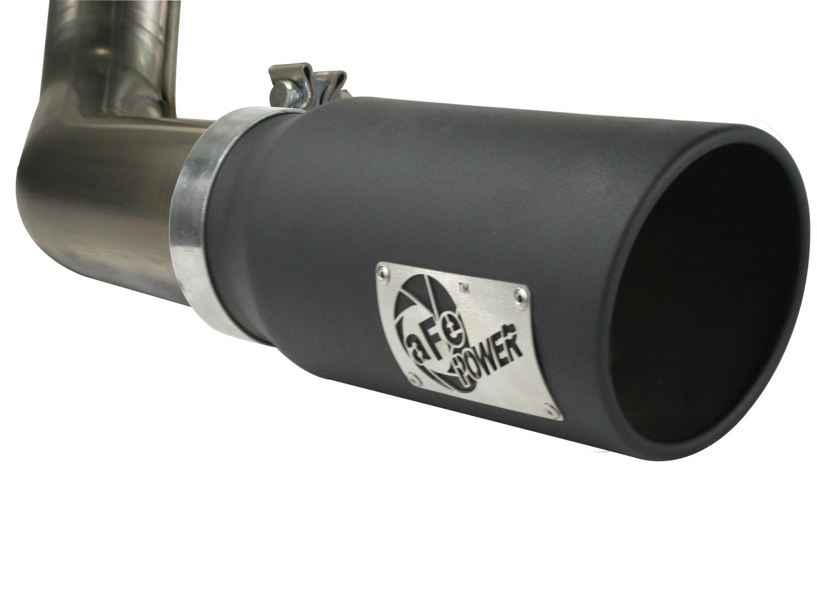 AFE MACH Force-Xp 4 IN Stainless Steel Cat-Back Exhaust System w/Black Tip (2011-2014 F-150) - 49-43041-B