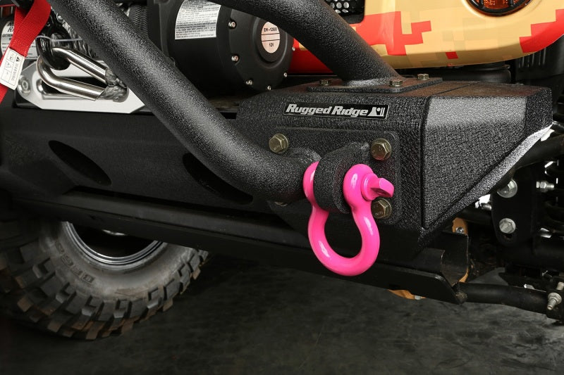 Rugged Ridge D-Ring Shackle Kit 3/4 Inch Pink Steel Pair - 11235.09