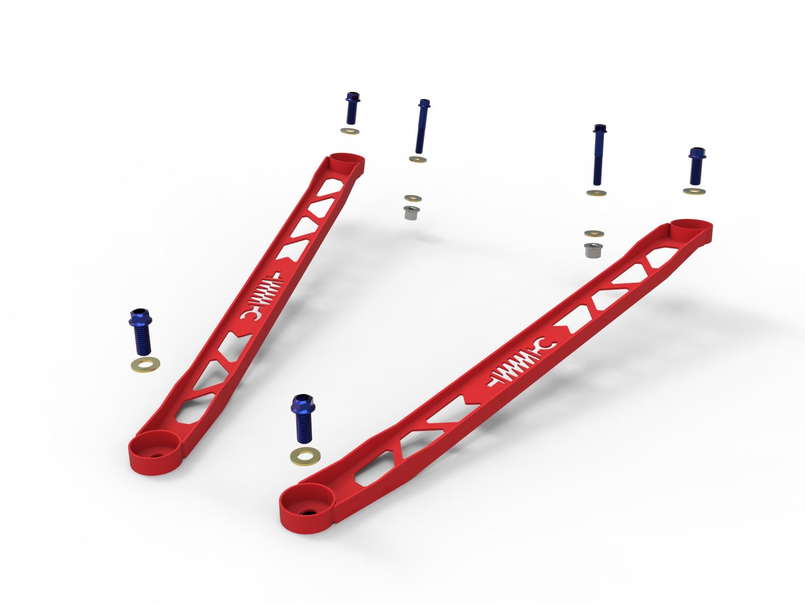 aFe CONTROL Front Suspension Strut Brace Blue (2020-2022 GR Supra) - 450-721003-R
